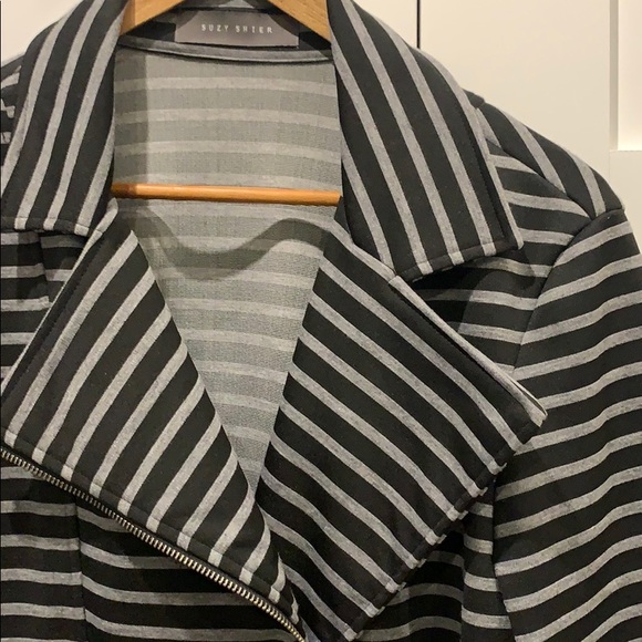 Striped Moto Jacket/Blazer - Picture 3 of 6